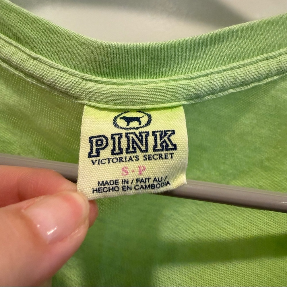 Victoria's Secret PINK Light Green Tee - Picture 3 of 6